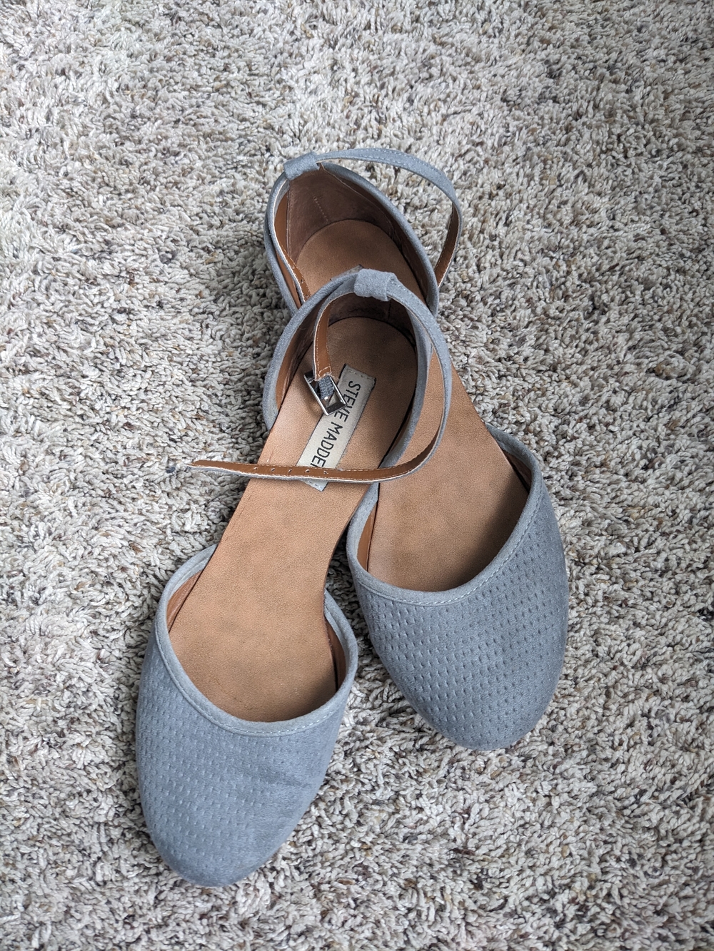 Steve Madden Blue/Gray Suede Flats